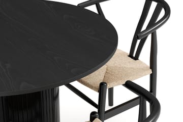 Kopparbo Matgrupp förlängningsbart 106-156 cm Rund med 4 Dastoori Matstol - 2220067-4,2229314-1 - Svart - Möbler - Bord & matgrupp - Matgrupp