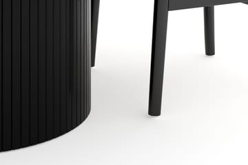 Kopparbo Matgrupp förlängningsbart 130-180 cm Rund med 4 Dastoori Matstol - 2220067-4,2229282-1 - Svart - Möbler - Bord & matgrupp - Matgrupp