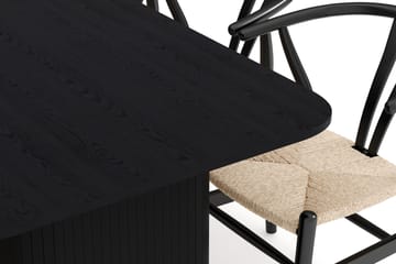 Kopparbo Matgrupp förlängningsbart 180-240 cm med 6 Dastoori Matstol - 2220067-6,2229285-1 - Svart - Möbler - Bord & matgrupp - Matgrupp