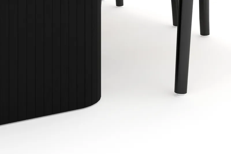 Kopparbo Matgrupp förlängningsbart 180-240 cm med 6 Dastoori Matstol - Svart - Möbler - Bord & matgrupp - Matgrupp