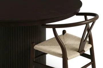 Kopparbo Matgrupp Förlängningsbart runt 120-220 cm Rökt Ek med 4 Dastoori Matstolar - Rökt ek - Möbler - Bord & matgrupp - Matgrupp