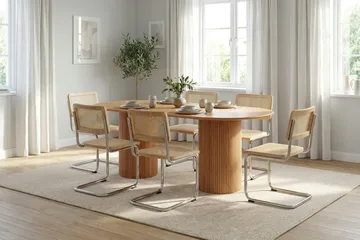 Kopparbo Matgrupp oval 180 cm Ek med 6 Build Matstolar - Ek - Möbler - Bord & matgrupp - Matgrupp