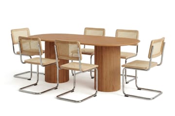 Kopparbo Matgrupp oval 180 cm Ek med 6 Build Matstolar - Ek - Möbler - Bord & matgrupp - Matgrupp