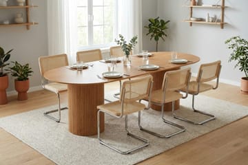 Kopparbo Matgrupp oval 220 cm Ek med 6 Build Matstolar - Ek - Möbler - Bord & matgrupp - Matgrupp