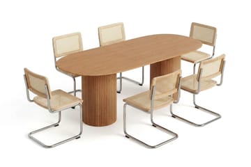 Kopparbo Matgrupp oval 220 cm Ek med 6 Build Matstolar - Ek - Möbler - Bord & matgrupp - Matgrupp