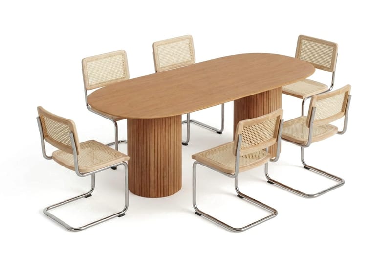 Kopparbo Matgrupp oval 220 cm Ek med 6 Build Matstolar - Ek - Möbler - Bord & matgrupp - Matgrupp
