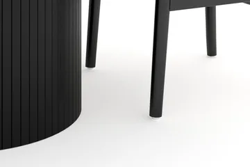 Kopparbo Matgrupp Rund 130 cm med 4 Dastoori Matstol - Svart - Möbler - Bord & matgrupp - Matgrupp