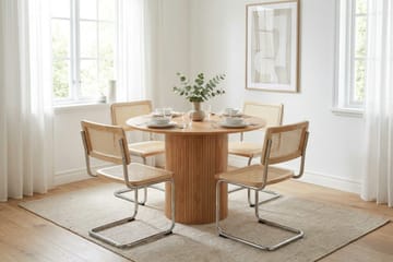 Kopparbo Matgrupp runt 110 cm Ek med 4 Build Matstolar - Ek - Möbler - Bord & matgrupp - Matgrupp