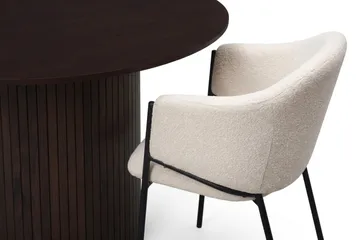 Kopparbo Matgrupp runt 110 cm Rökt Ek med 4 Filip Matstolar - Rökt ek - Möbler - Bord & matgrupp - Matgrupp