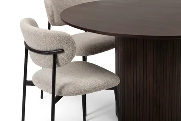 Kopparbo Matgrupp runt 110 cm Rökt Ek med 4 Lucy Matstolar - Rökt ek - Möbler - Bord & matgrupp - Matgrupp