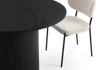 Kopparbo Matgrupp runt 110 cm Svart med 4 Gemmiano Matstolar - Svart - Möbler - Bord & matgrupp - Matgrupp