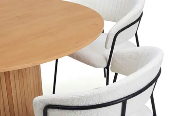 Kopparbo Matgrupp runt 130 cm Ek med 6 Karol Matstolar - Ek - Möbler - Bord & matgrupp - Matgrupp