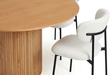 Kopparbo Matgrupp runt 130 cm Ek med 6 Lucy Matstolar - Ek - Möbler - Bord & matgrupp - Matgrupp
