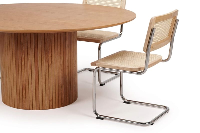 Kopparbo Matgrupp runt 180 cm Ek med 8 Build Matstolar - Ek - Möbler - Bord & matgrupp - Matgrupp
