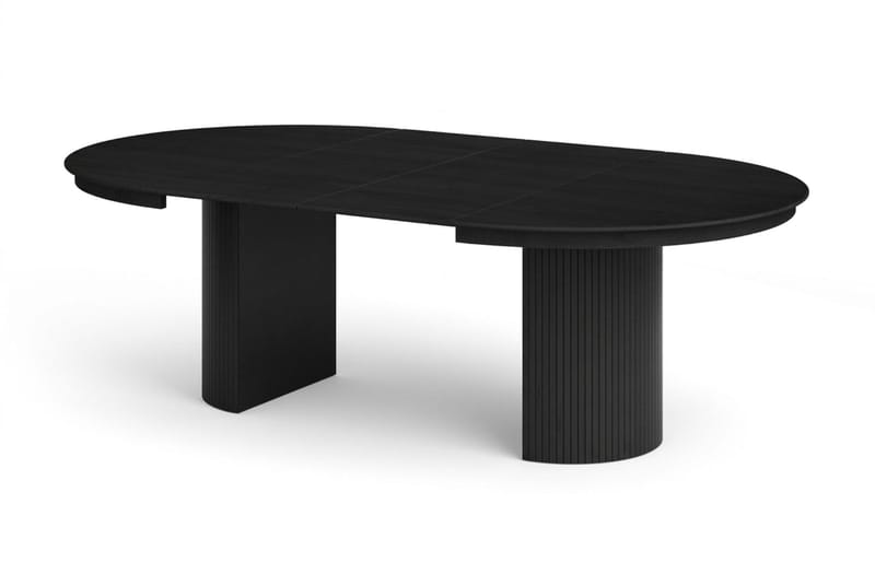 Kopparbo MatgruppFörlängningsbart runt 140-220 cm Svart med 6 Malte Matstolar - Möbler - Bord & matgrupp - Matgrupp