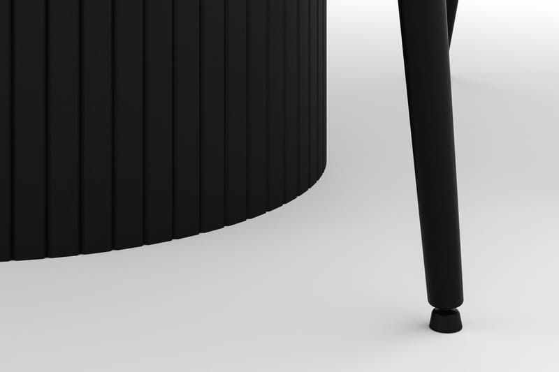 Kopparbo Rund Matgrupp 106-156cm med 4 Alsarp Matstolar - Svart - Möbler - Bord & matgrupp - Matgrupp