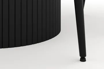 Kopparbo Rund Matgrupp 106-156cm med 6 Alsarp Matstolar - Svart - Möbler - Bord & matgrupp - Matgrupp