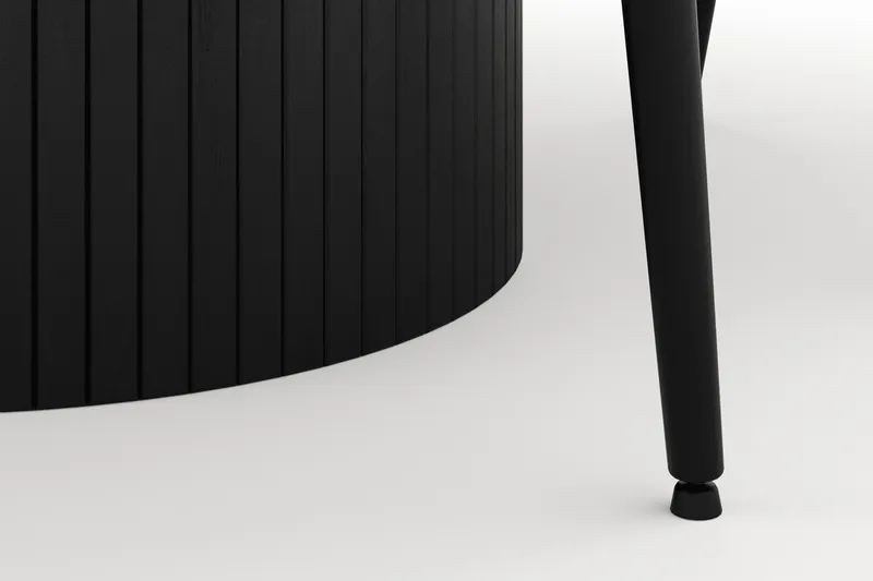 Kopparbo Rund Matgrupp 130 cm 4 Alsarp Matstolar - Svart - Möbler - Bord & matgrupp - Matgrupp