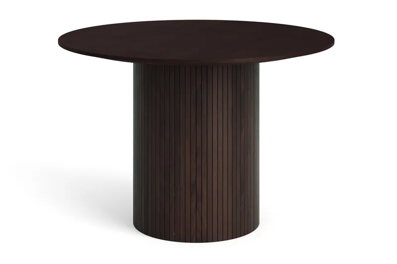 Kopparbo Runt Matbord 110 cm Fanér, Rökt ek