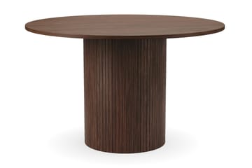 Kopparbo Runt Matbord 120 cm med 4 Gemmiano Stolar - Mörkbrun - Möbler - Bord & matgrupp - Matgrupp