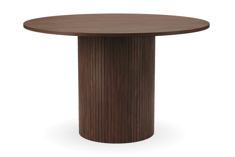 Kopparbo Runt Matbord 120 cm med 4 Gemmiano Stolar - Mörkbrun - Möbler - Bord & matgrupp - Matgrupp