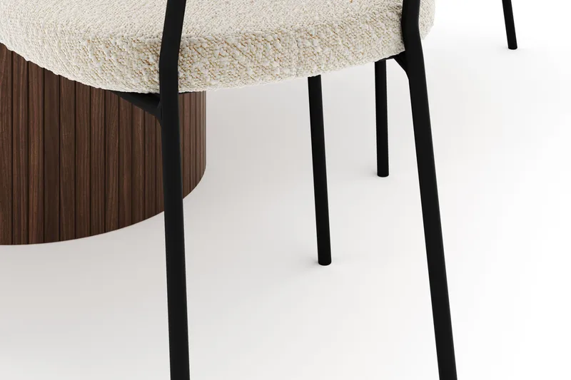 Kopparbo Runt Matbord 120 cm med 4 Gemmiano Stolar - Mörkbrun - Möbler - Bord & matgrupp - Matgrupp