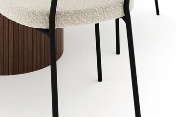 Kopparbo Runt Matbord 120 cm med 4 Gemmiano Stolar - Mörkbrun - Möbler - Bord & matgrupp - Matgrupp