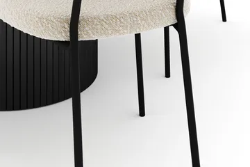 Kopparbo Runt Matbord 130 cm Förlängningsbart med 4 Gemmiano Stolar - Svart - Möbler - Bord & matgrupp - Matgrupp