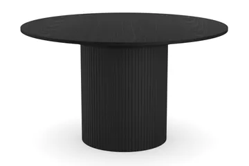 Kopparbo Runt Matbord 130 cm Förlängningsbart med 4 Sawako Stolar - Svart - Möbler - Bord & matgrupp - Matgrupp