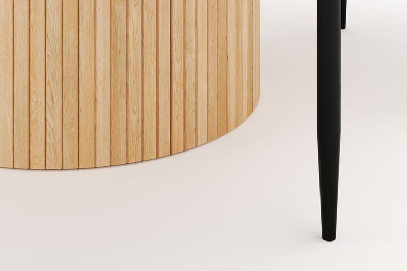 Kopparbo Runt Matbord 130 cm Förlängningsbart med 4 Sawako Stolar - Vit - Möbler - Bord & matgrupp - Matgrupp