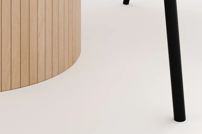 Kopparbo Runt Matbord 130 cm med 4 Berit Stolar - Beige - Möbler - Bord & matgrupp - Matgrupp