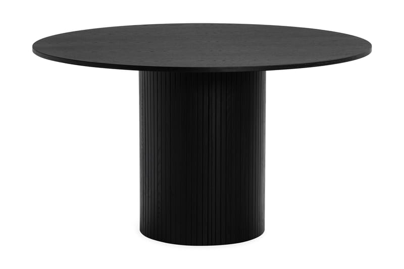 Kopparbo Runt Matbord 130 cm  med 4 Sawako Stolar - Svart - Möbler - Bord & matgrupp - Matgrupp