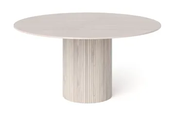 Kopparbo Runt Matbord 150 cm Fanér - Vitlaserat - Möbler - Bord & matgrupp - Matbord & köksbord