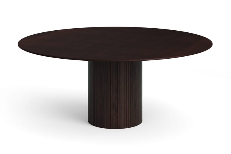 Kopparbo Runt Matbord 180 cm Fanér, Rökt ek