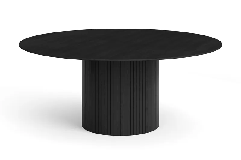 Kopparbo Runt Matbord 180 cm Fanér, Svart