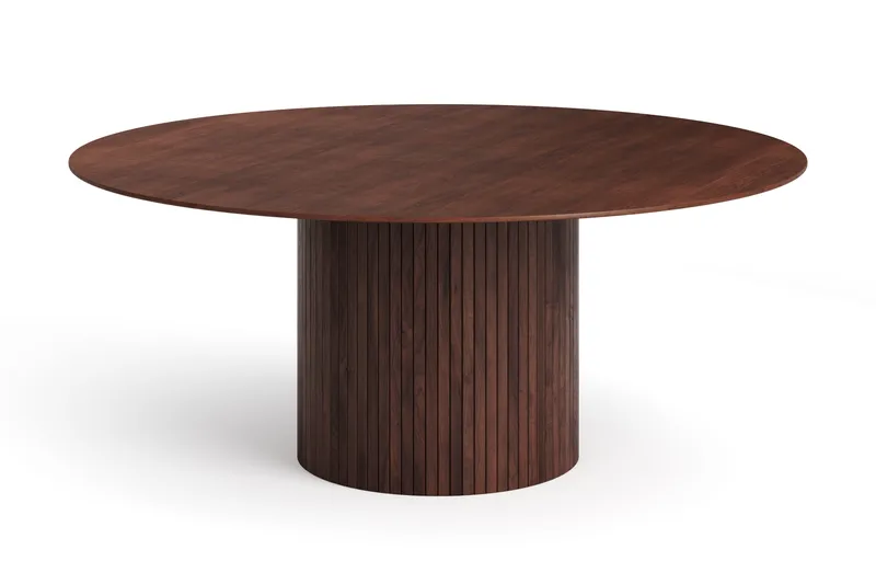 Kopparbo Runt Matbord 180 cm Fanér, Valnöt
