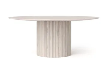 Kopparbo Runt Matbord 180 cm Fanér - Vitlaserat - Möbler - Bord & matgrupp - Matbord & köksbord