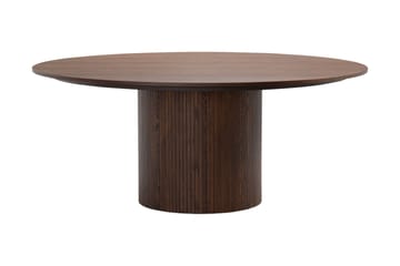 Kopparbo Runt Matbord 180 cm med 6 Filip Matstolar - Valnöt / Taupe Bouclé - Möbler - Bord & matgrupp - Matgrupp