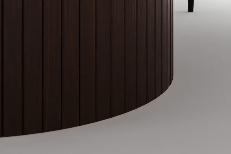 Kopparbo Runt Matbord 180 cm med 6 Sawako Stolar - Valnöt - Möbler - Bord & matgrupp - Matgrupp