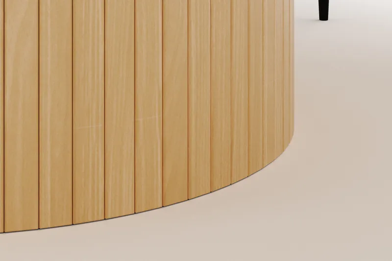 Kopparbo Runt Matbord 180 cm med 6 Sawako Stolar - Whitewash - Möbler - Bord & matgrupp - Matgrupp