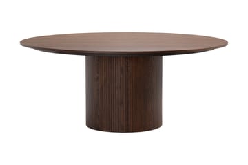 Kopparbo Runt Matbord 180 cm med 8 Gemmiano Stolar - Valnöt - Möbler - Bord & matgrupp - Matgrupp