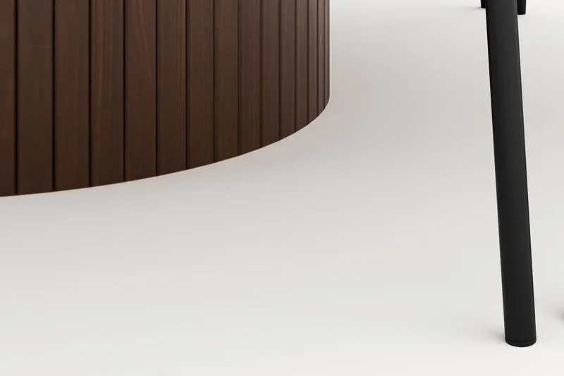 Kopparbo Runt Matbord 180 cm med 8 Gemmiano Stolar - Valnöt - Möbler - Bord & matgrupp - Matgrupp