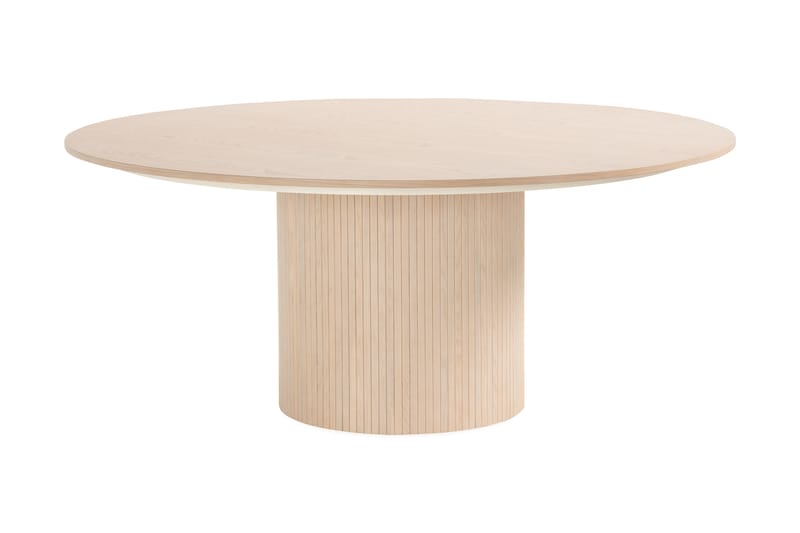 Kopparbo Runt Matbord 180 cm med 8 Gemmiano Stolar - Whitewash - Möbler - Bord & matgrupp - Matgrupp