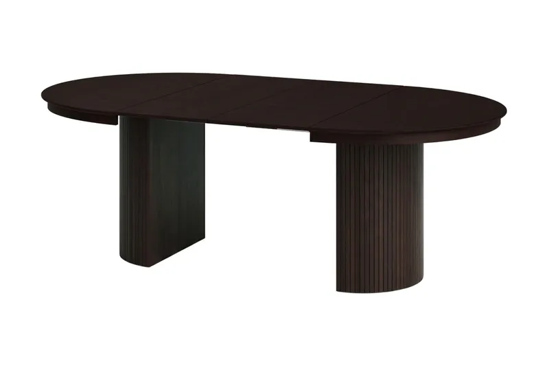 Kopparbo Runt Matbord förlängningsbart 120-220 cm Fanér, Rökt ek