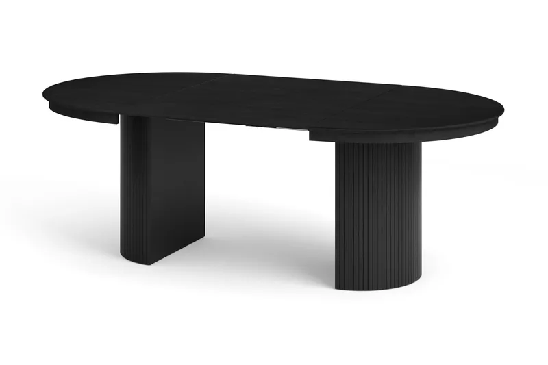 Kopparbo Runt Matbord förlängningsbart 120-220 cm Fanér - Svart - Möbler - Bord & matgrupp - Matbord & köksbord