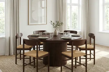 Kopparbo Runt Matbord förlängningsbart 140-240 cm Fanér - Valnöt - Möbler - Bord & matgrupp - Matbord & köksbord