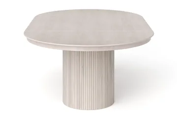 Kopparbo Runt Matbordförlängningsbart 140-240 cm Fanér - Vitlaserat - Möbler - Bord & matgrupp - Matbord & köksbord
