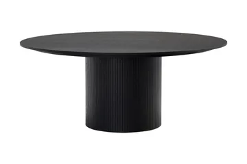 Kopparbo Runt Stort Matbord 180 cm med 4 Sawako Stolar - Svart - Möbler - Bord & matgrupp - Matgrupp