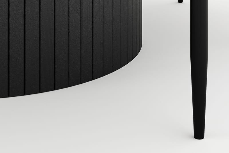 Kopparbo Runt Stort Matbord 180 cm med 4 Sawako Stolar - Svart - Möbler - Bord & matgrupp - Matgrupp