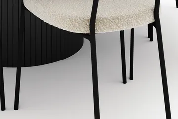 Kopparbo Runt Stort Matbord 180 cm med 8 Gemmiano Stolar - Svart - Möbler - Bord & matgrupp - Matgrupp